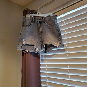 Distress high waisted shorts